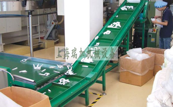 注塑機(jī)輸送帶 主要是為注塑機(jī)脫模后產(chǎn)品輸送，注塑機(jī)可以配套皮帶傳送帶、網(wǎng)帶輸送機(jī)進(jìn)行輸送，提高生產(chǎn)效率。傳送帶